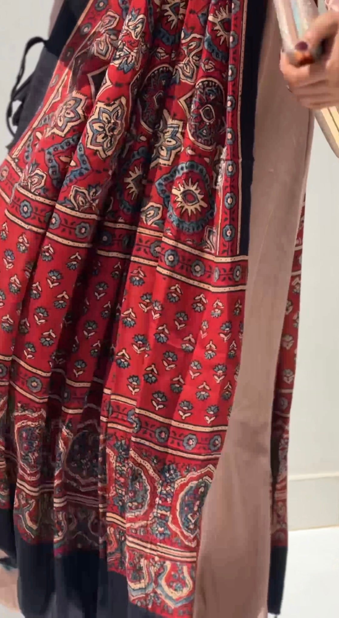 Anarkali with Draped Shawl 1