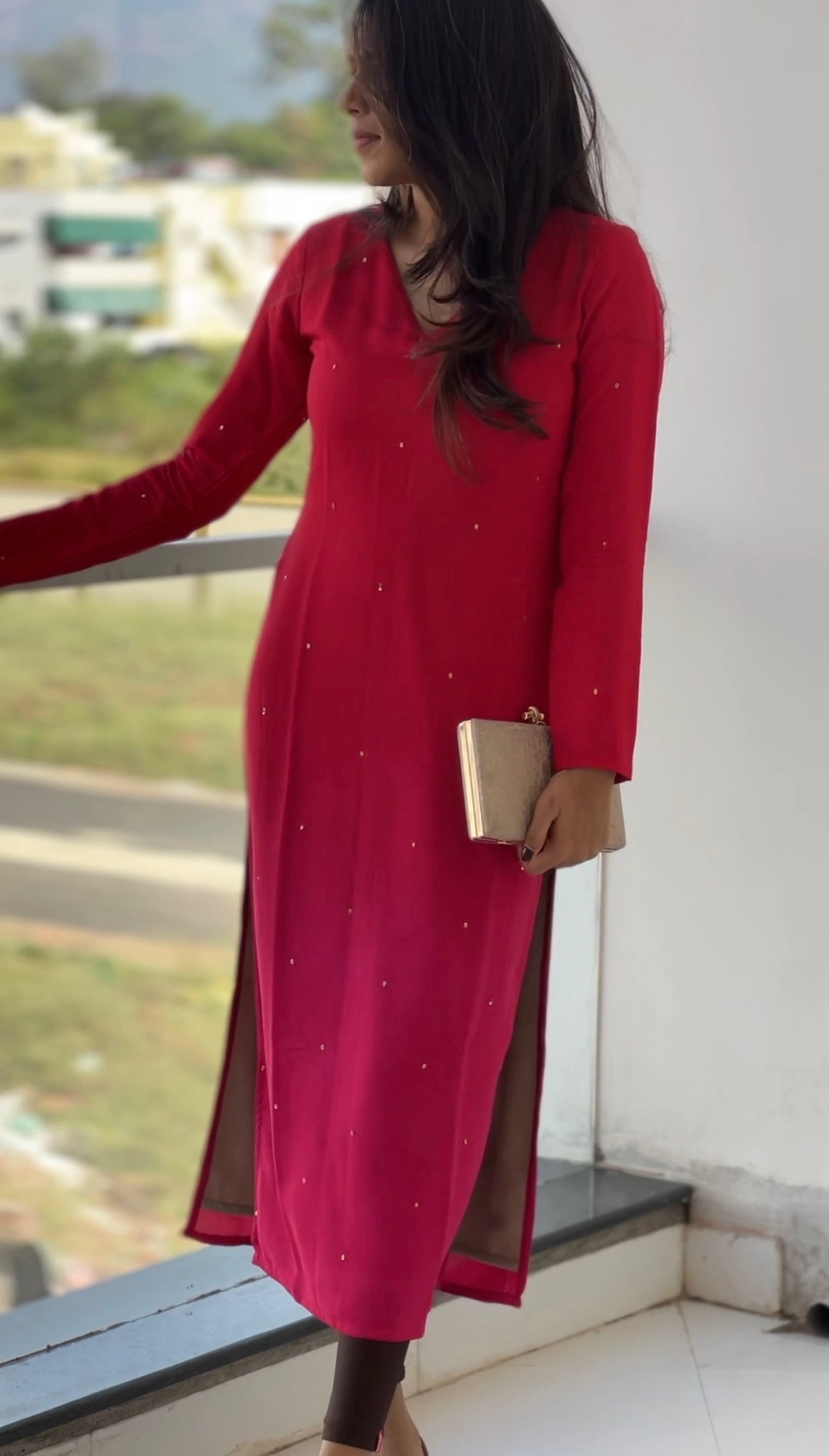 Pink and Fuschia Ombré Kurta