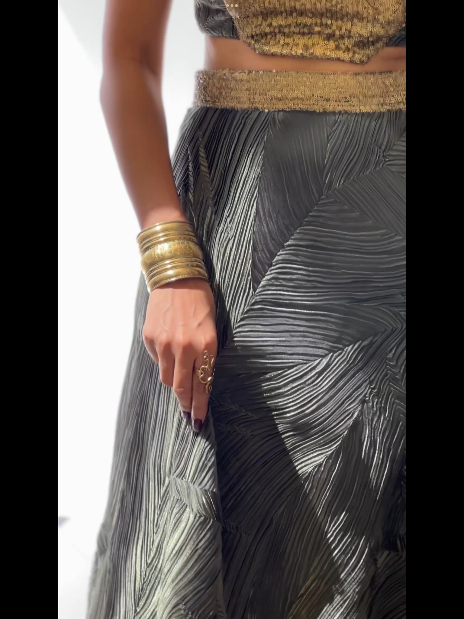 Textured Sequin Lehenga