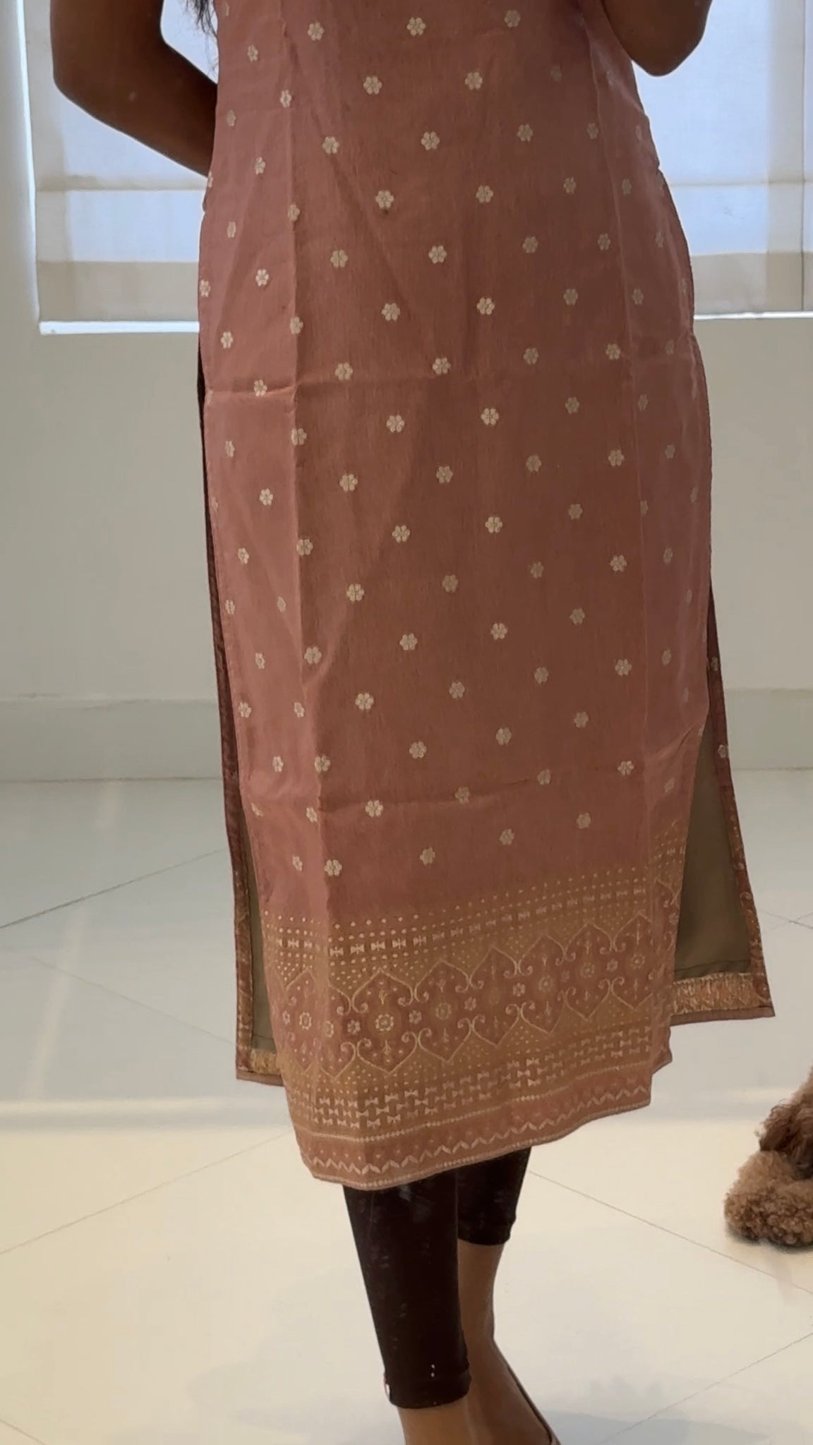 Pink Chanderi Kurta