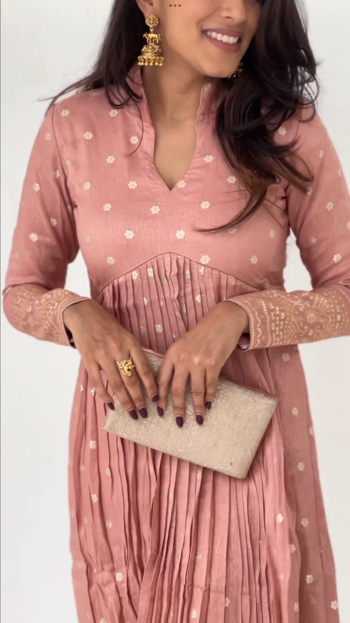 Pink Chanderi Suit