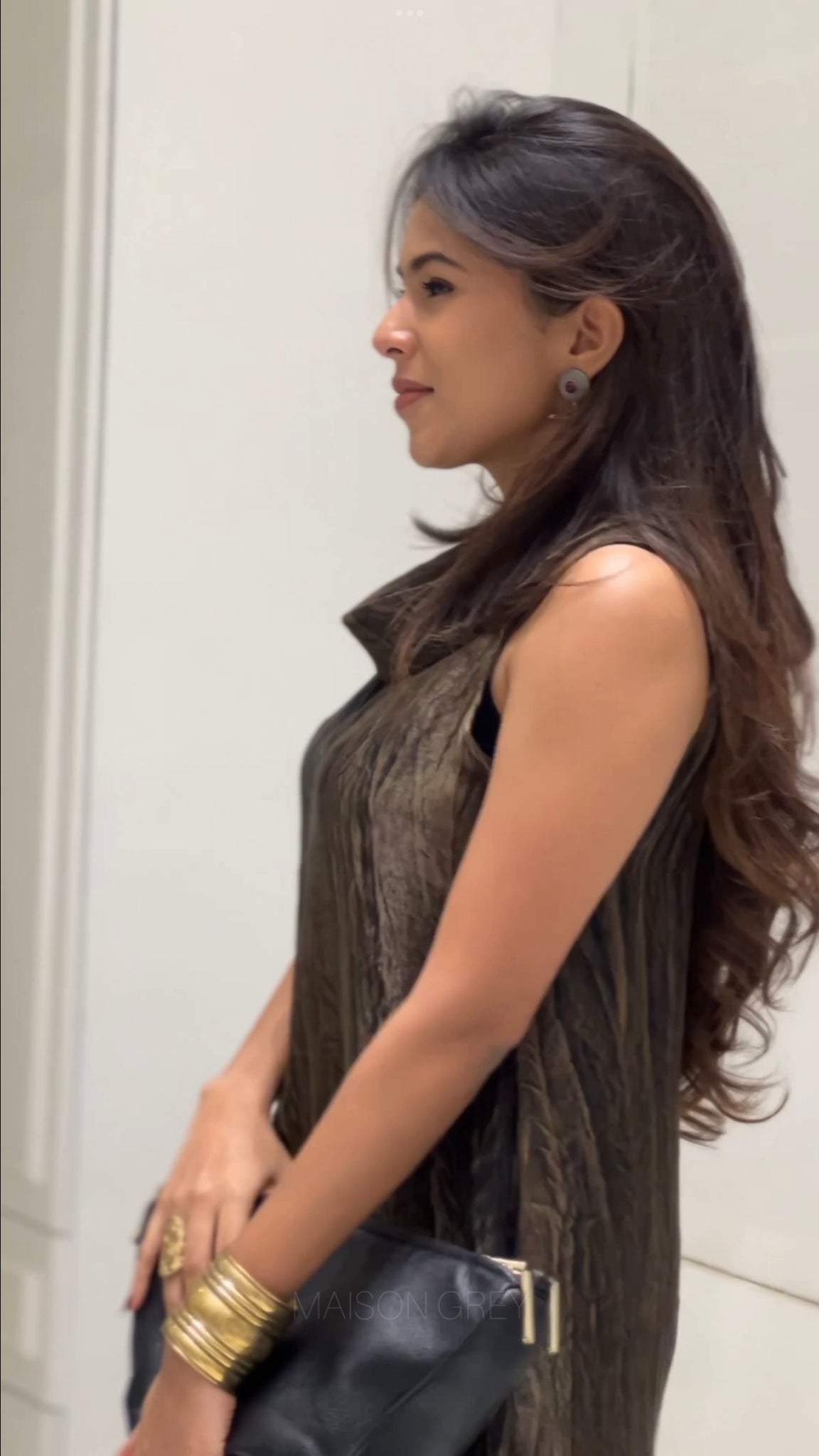 Draped Kurta with Cowl Neck