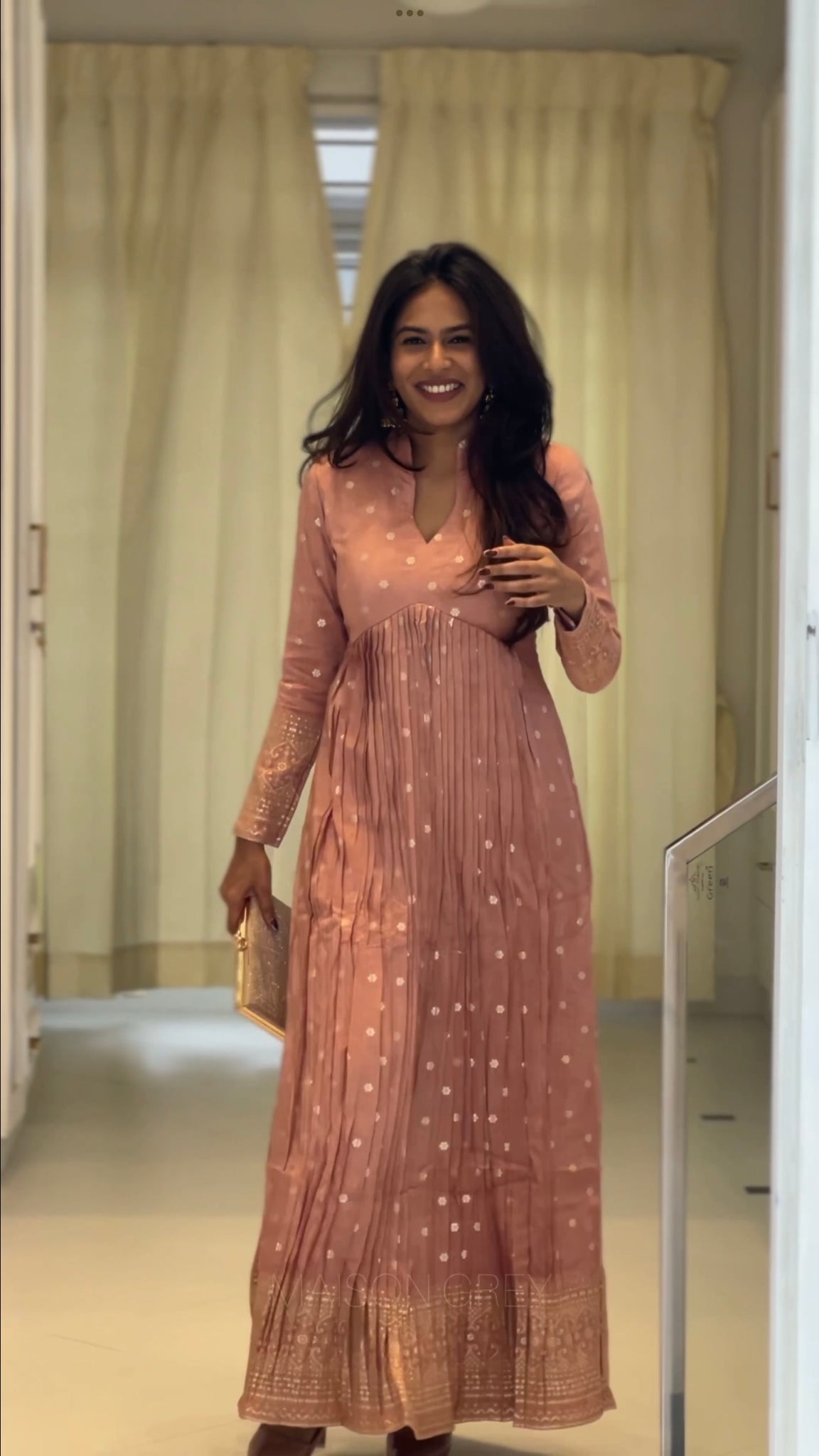 Pink Chanderi Suit