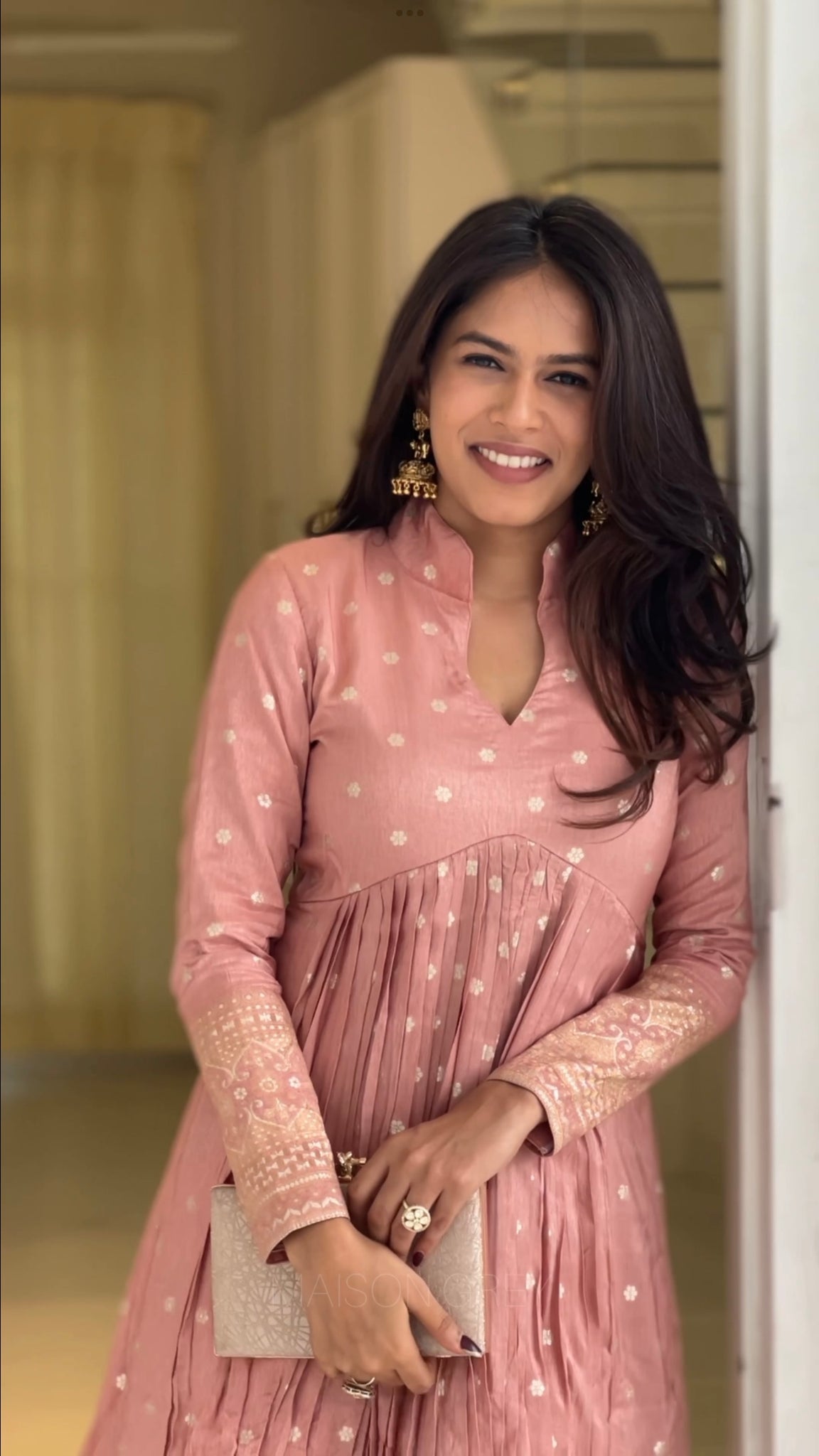 Pink Chanderi Suit